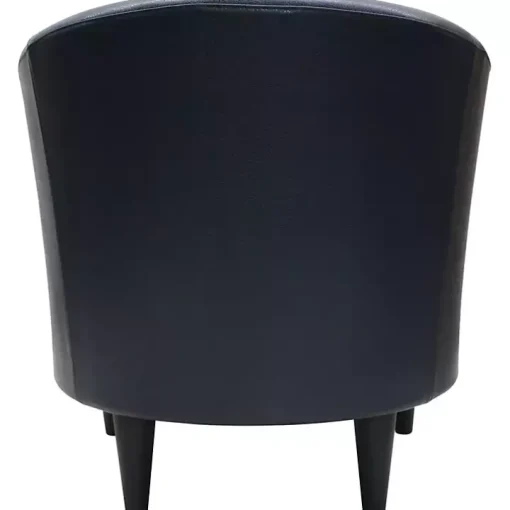 Navy Faux Leather Winslow Accent Chair