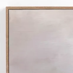 Neutral Brown Abstract Framed Canvas Art Print