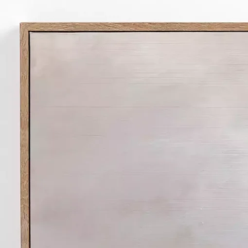 Neutral Brown Abstract Framed Canvas Art Print