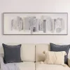 Neutral Brush Strokes Framed Art Print