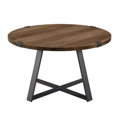 Oak Urban Rustic Round Coffee Table