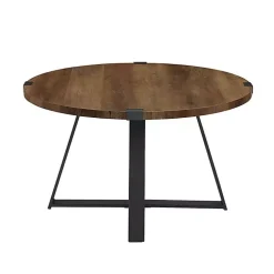 Oak Urban Rustic Round Coffee Table