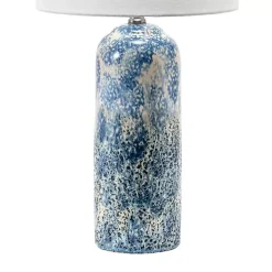Ocean Blues Mottled Pillar Table Lamp