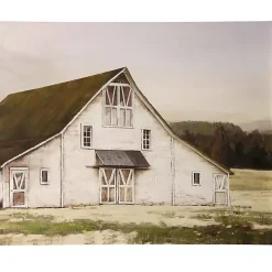 Ole Blanc Barn Embellished Canvas Art Print