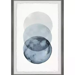 Ombre Overlapping Circles Giclee Framed Art Print