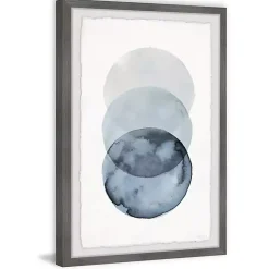 Ombre Overlapping Circles Giclee Framed Art Print