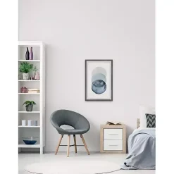 Ombre Overlapping Circles Giclee Framed Art Print