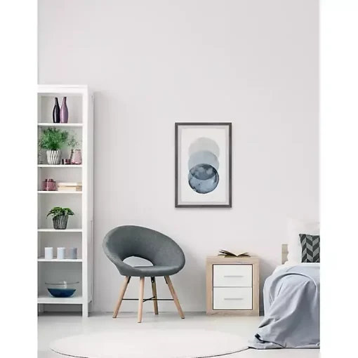 Ombre Overlapping Circles Giclee Framed Art Print