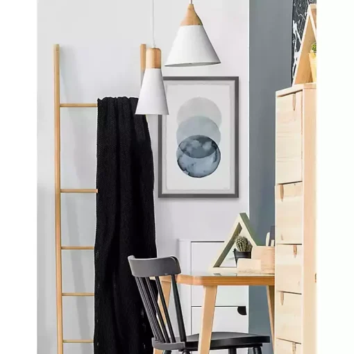 Ombre Overlapping Circles Giclee Framed Art Print