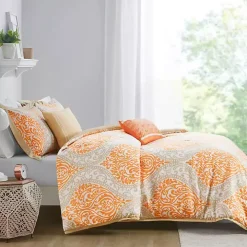 Orange Damask 5-pc. California King Comforter Set