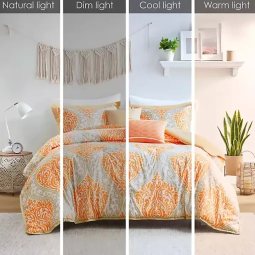 Orange Damask 5-pc. California King Comforter Set