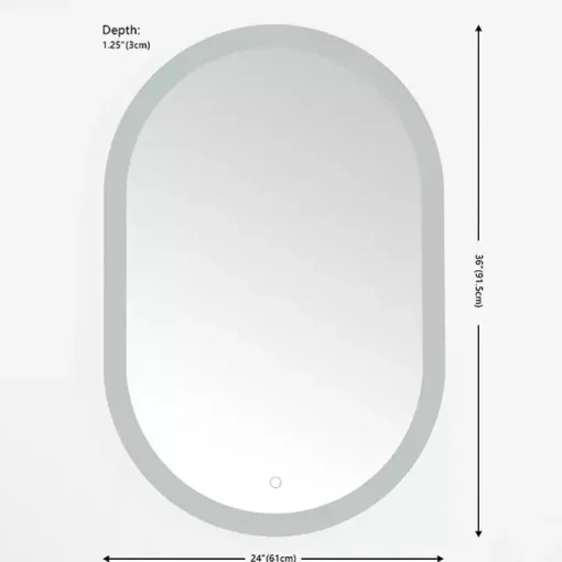 Oval Wes LED Wall Mirror