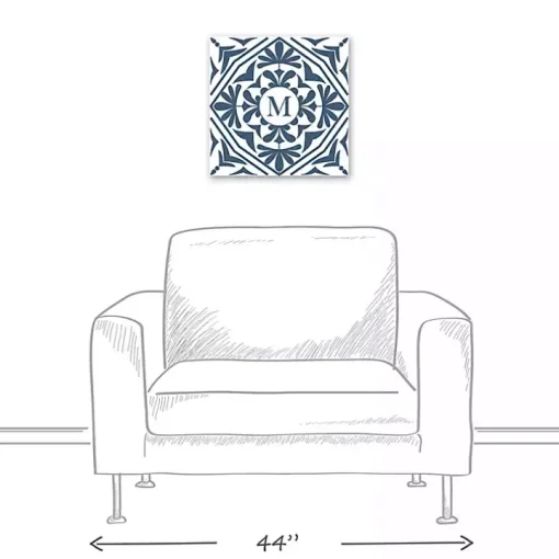 Personalized Blue Tile Monogram Wall Plaque
