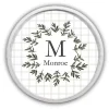 Personalized Monogram Leafy White Frame Plaque