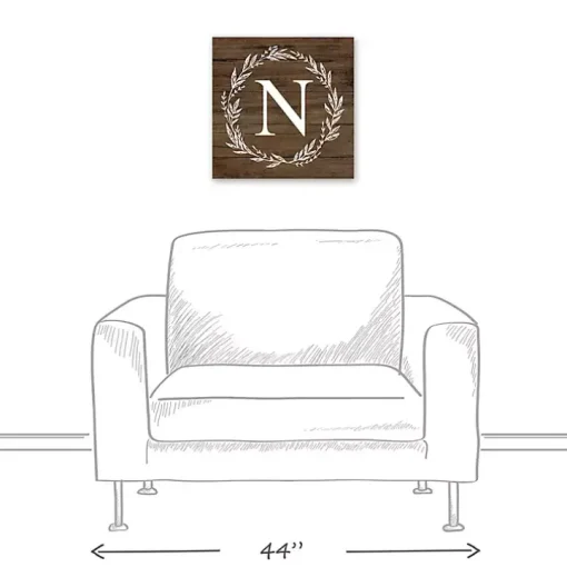 Personalized Shiplap Wreath Canvas Wall Plaque