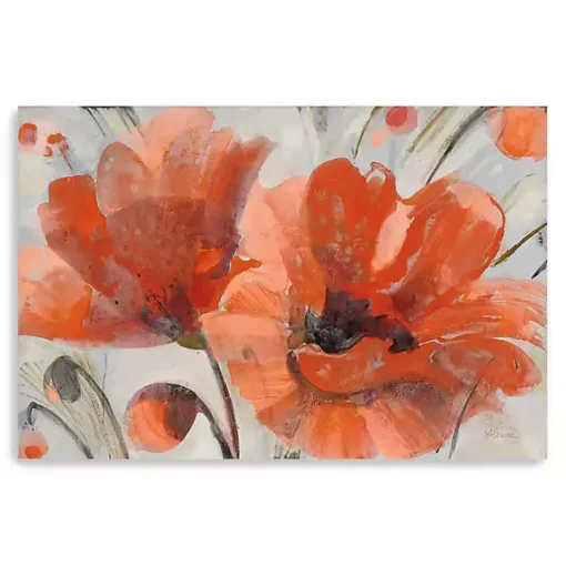 Popping Poppies Canvas Art Print, 48x32 in.