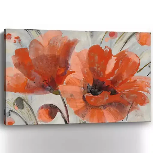 Popping Poppies Canvas Art Print, 48x32 in.