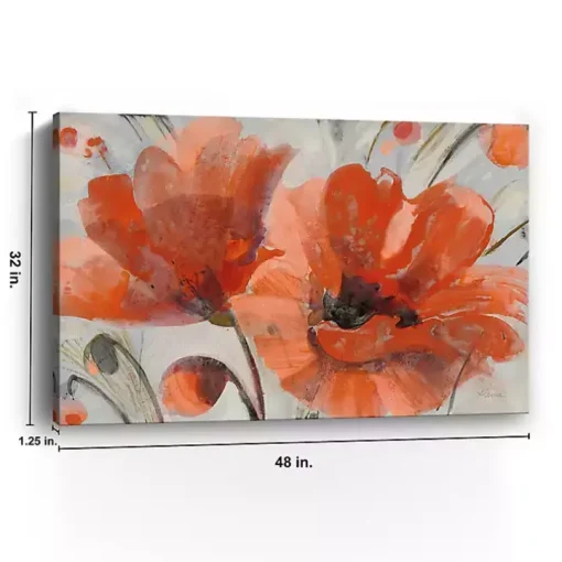 Popping Poppies Canvas Art Print, 48x32 in.