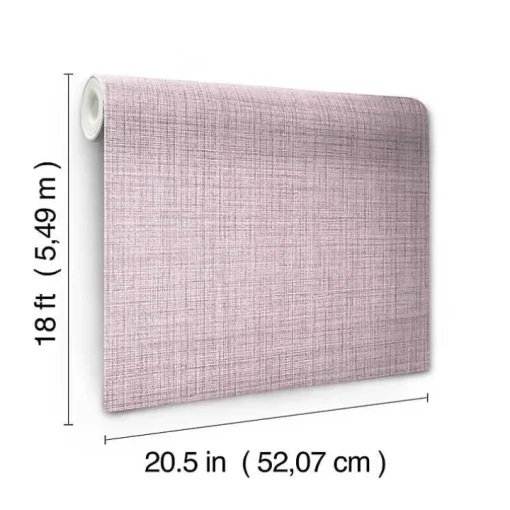 Purple Textured Faux Fabric Peel & Stick Wallpaper