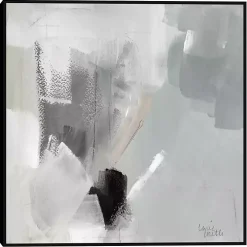 Quiet Gray Framed Canvas Art Print
