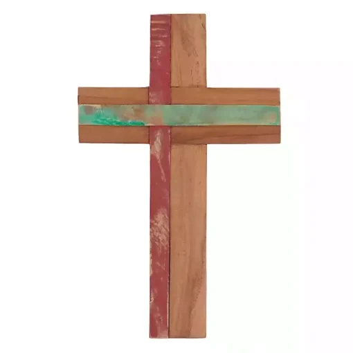 Reclaimed Wood Cross Wall Plaque