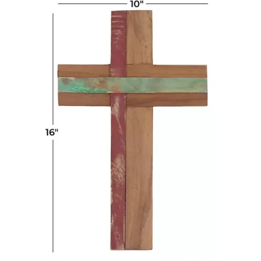 Reclaimed Wood Cross Wall Plaque