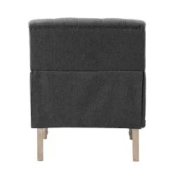 Reginald Charcoal Button Tufted Armchair