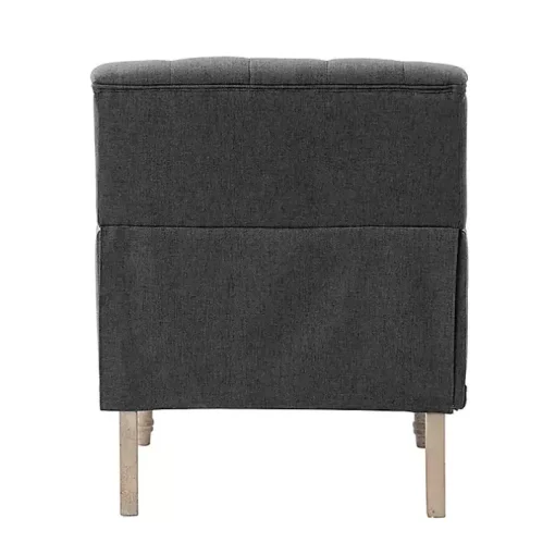 Reginald Charcoal Button Tufted Armchair