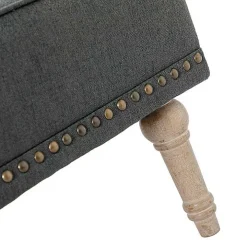 Reginald Charcoal Button Tufted Armchair