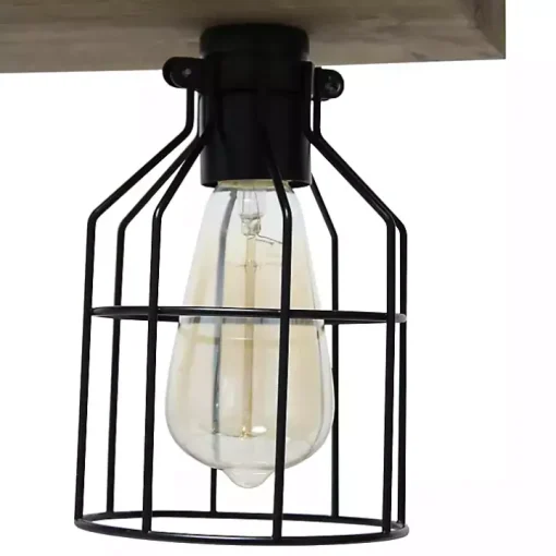 Restored Wood 4-Light Pendant Light