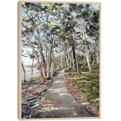 River Path Framed Canvas Art Print