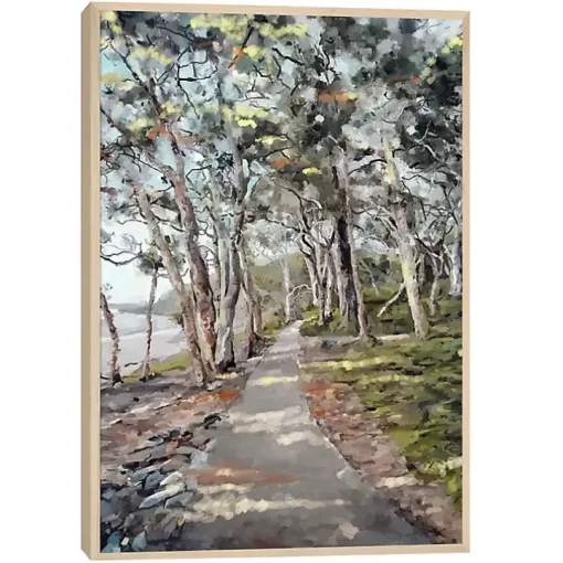 River Path Framed Canvas Art Print
