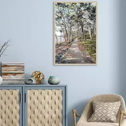 River Path Framed Canvas Art Print