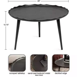 Round Black Alessia Coffee Table