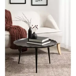 Round Black Alessia Coffee Table
