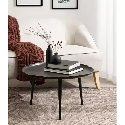 Round Black Alessia Coffee Table