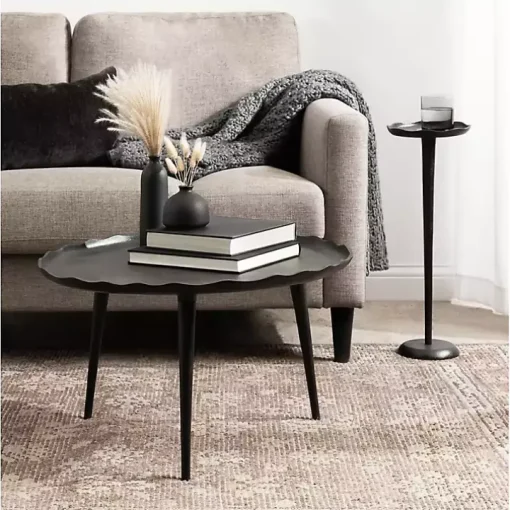 Round Black Alessia Coffee Table