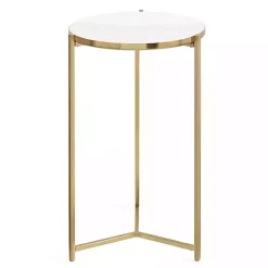 Round Gold Aguilar Accent Table