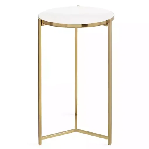 Round Gold Aguilar Accent Table