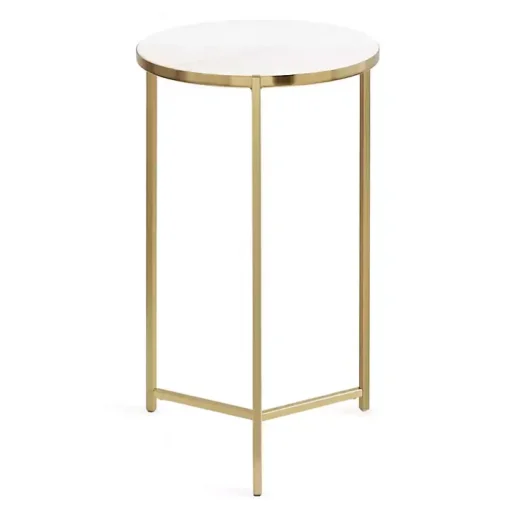 Round Gold Aguilar Accent Table