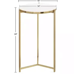 Round Gold Aguilar Accent Table