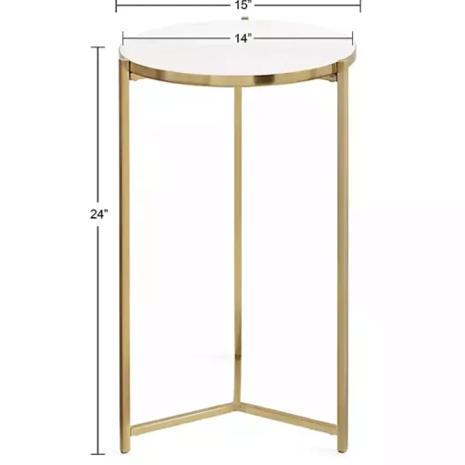Round Gold Aguilar Accent Table