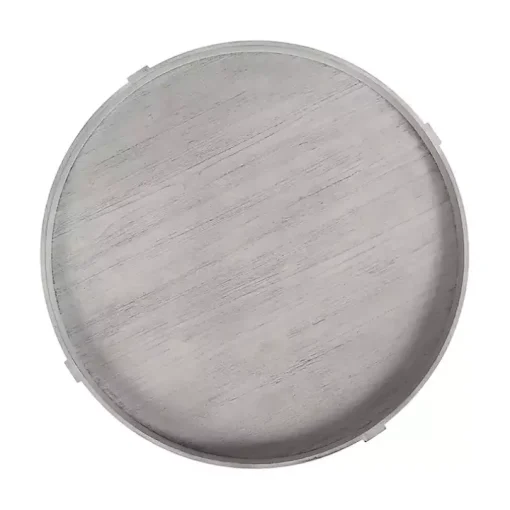 Round Gray Bellport Coffee Table