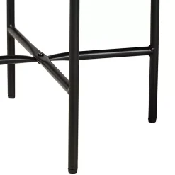 Round Light Brown Wood X Base Accent Table