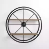 Round Wagon Wheel Wall Shelf