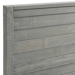 Rustic Smoke Gray Wood Panel Full Bed Frame