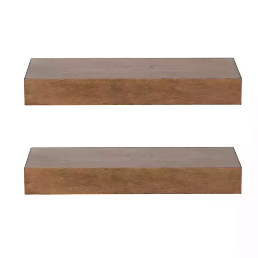 Rustic Wood 2-pc. Floating Shelves, 18 in.