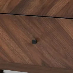 Sabrina Walnut Wood 3-Drawer Chest