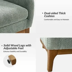 Sage Wool Upholstered Joan Barrel Accent Chair
