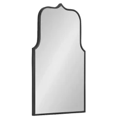 Satin Black Arched Scallop Wall Mirror